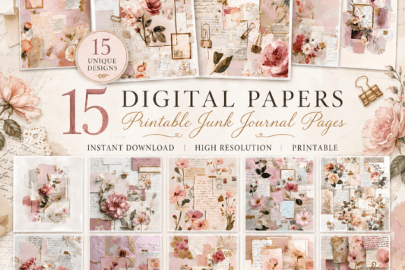 Download Shabby Chic Floral Junk Journal - Shabby chic Collection
