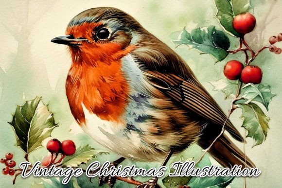 Download Vintage Christmas Card Illustration VI - Vintage christmas Collection