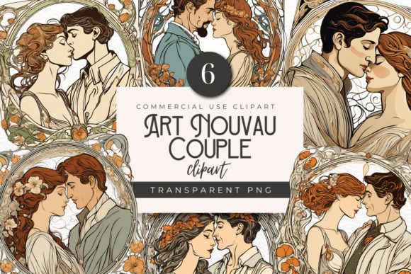 Download Art Nouvau Couple, Boho Clipart PNG - Boho clipart png Collection