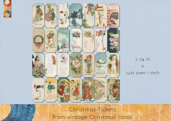Download Vintage Christmas Card Tickets - Vintage christmas Collection